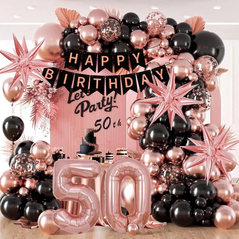 

Элегантный набор декораций для дня рождения с шарами-цифрами и гирляндами, для вечеринки взрослых и семейных праздников