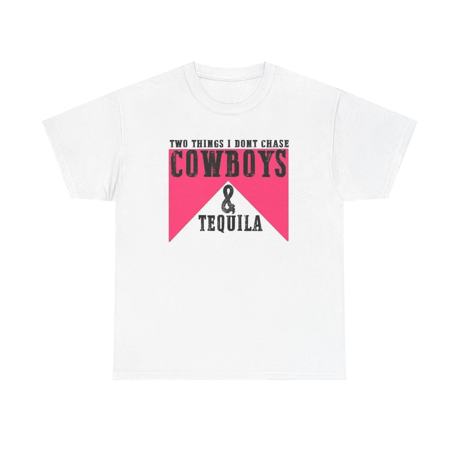 Ковбои И Текила Графическая Футболка Мужская Женская Футболки Топ Женский Абсолютно Новый Хлопковый Футболка 2XL