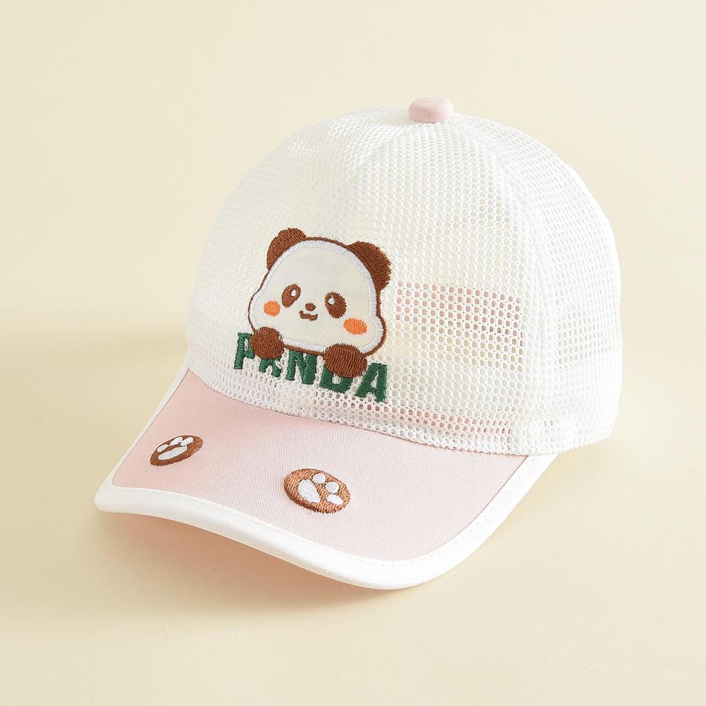 Cute Panda Mesh Hat: Children's Windproof Sun Protection Baseball Cap