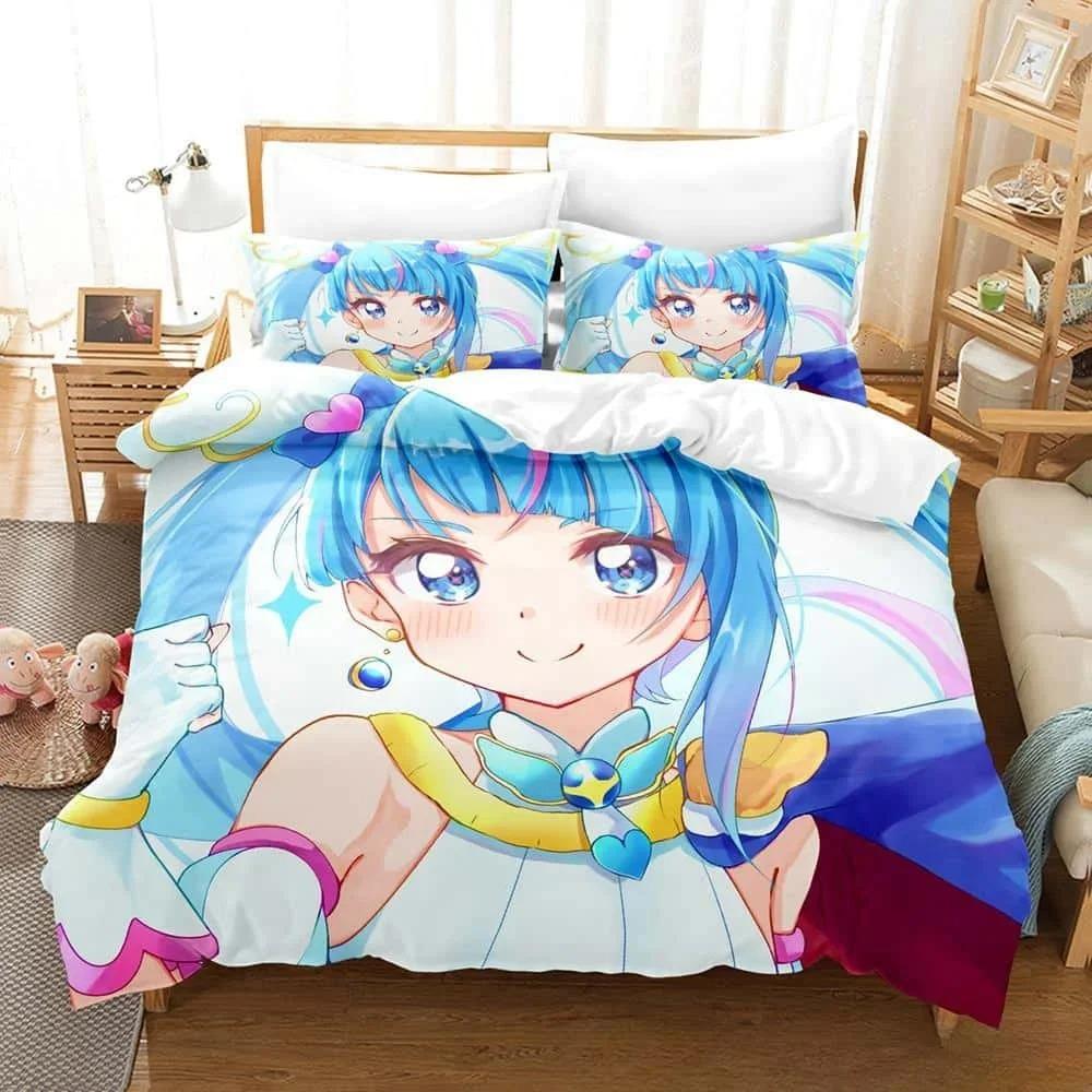 Cozy Soft Single Twin Full Queen King 3D Anime Kawaii Girls Sora Harewataru Size Bed Adult Kid Bedroom Sets Quilt