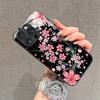 Pink Sakura Floral Pattern Tempered Glass Phone Case For iPhone 17 16 15 14 13 12 11 Pro Max 17Air 16E 7 8 Plus XR XS X Cover
