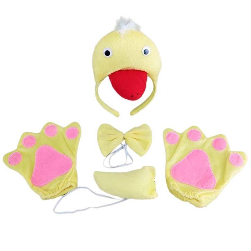Cartoon Duck Geese Headbands Lovely Tail and Bowtie Hair Hoop Stage Hairbands