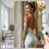 Retro Metal Sign 2D White Sleeveless Vest Maxi Dress Tin Poster Wall Decor for Bedroom Kitchen Office Bar 8x12in