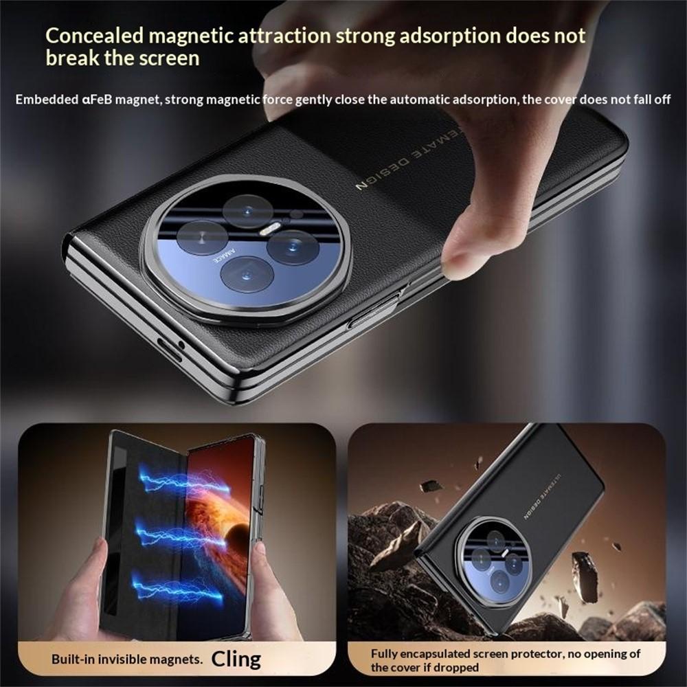 Case for Magic V6 - Leather/PU+Metal, Black, With Stand