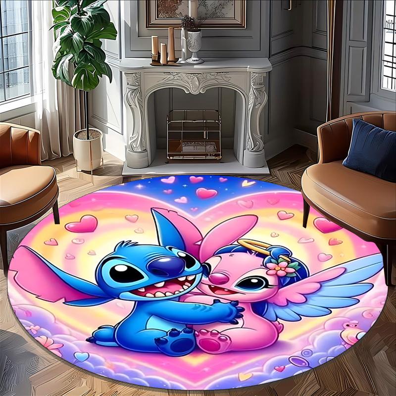1pc S-Stitch10 Carpet, Round Rug, Comfortable, Suitable for Entryways, Living Rooms, Office, And Bedrooms, Christmas Decoration