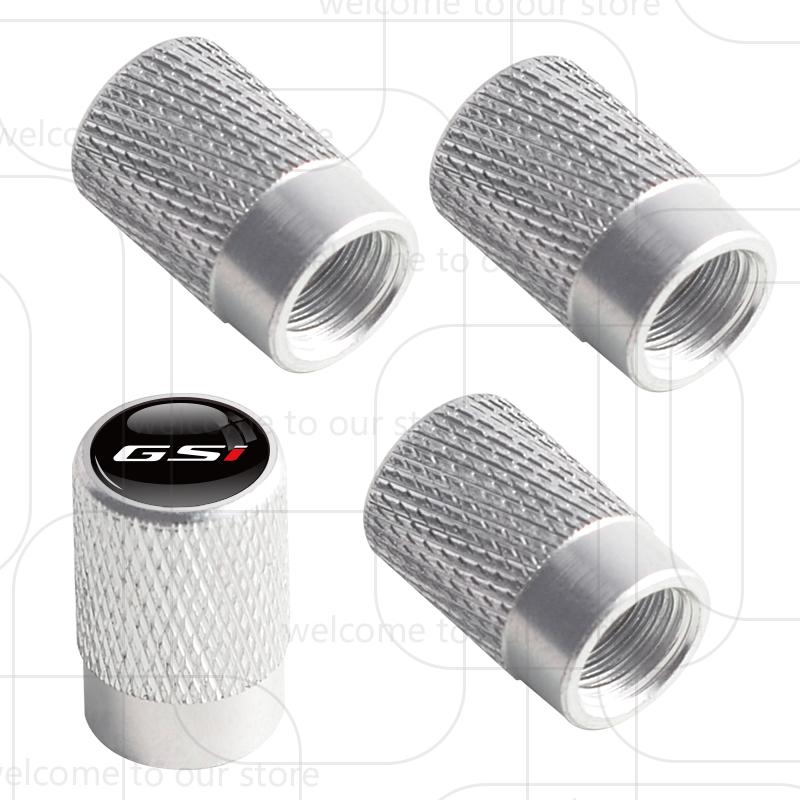 4Pcs Car Tire Valve GSI Emblem For Opel Mokka Insignia Corsa Antara OPC VXR8 Astra Aluminum Air Port Stem Cover Caps Dust Covers
