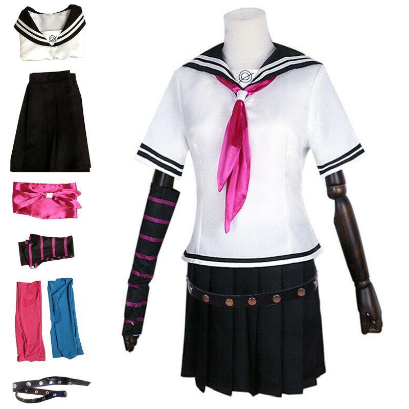 Ronpa Danganronpa Dangan Ibuki Mioda Cosplay Costume Uniform Wig Skirt Set Dress