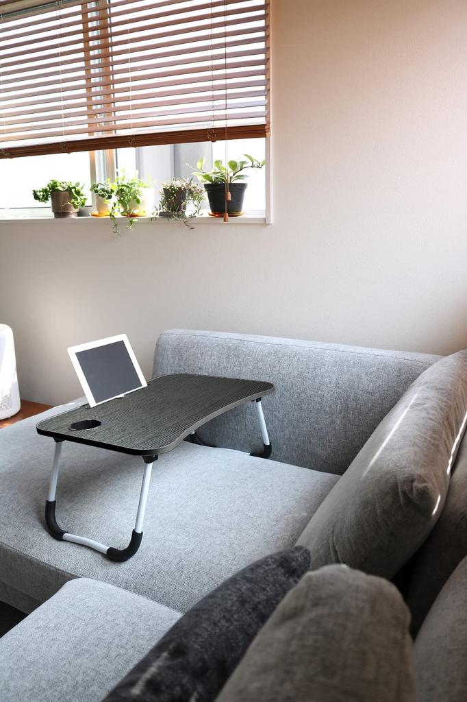 Trade One Faltbares Gadget Standard für das Arbeiten vom 10 kg Gewicht 60 cm Breit x 40 cm Tief x Inklusive Tablet-Halter und Getränke Einfach zu 60127 Tisch, Größe,