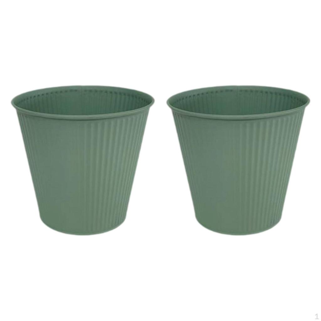 2 Stück Blumen Eimer Töpfe Stifthalter Outdoor Topf Make-up Pinsel Behälter für Zuhause Schreibtisch
