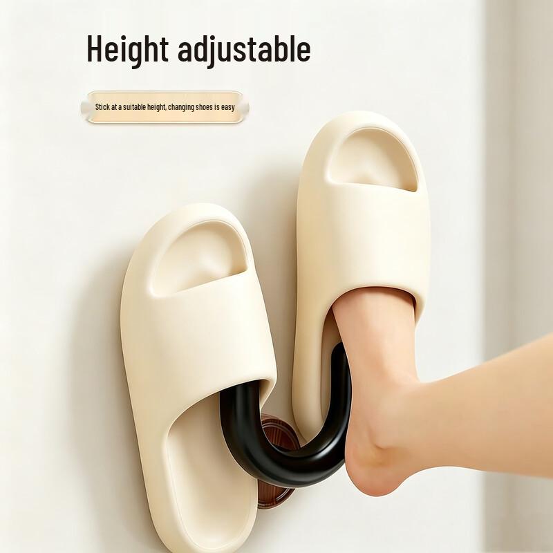 Suction Cup Slipper Rack with Towel Hook
