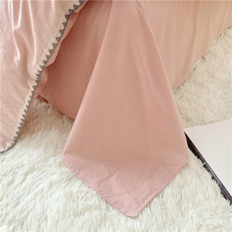 Muji Stil Reine Baumwolle Muschelstickerei 4-teiliges Bettwäscheset