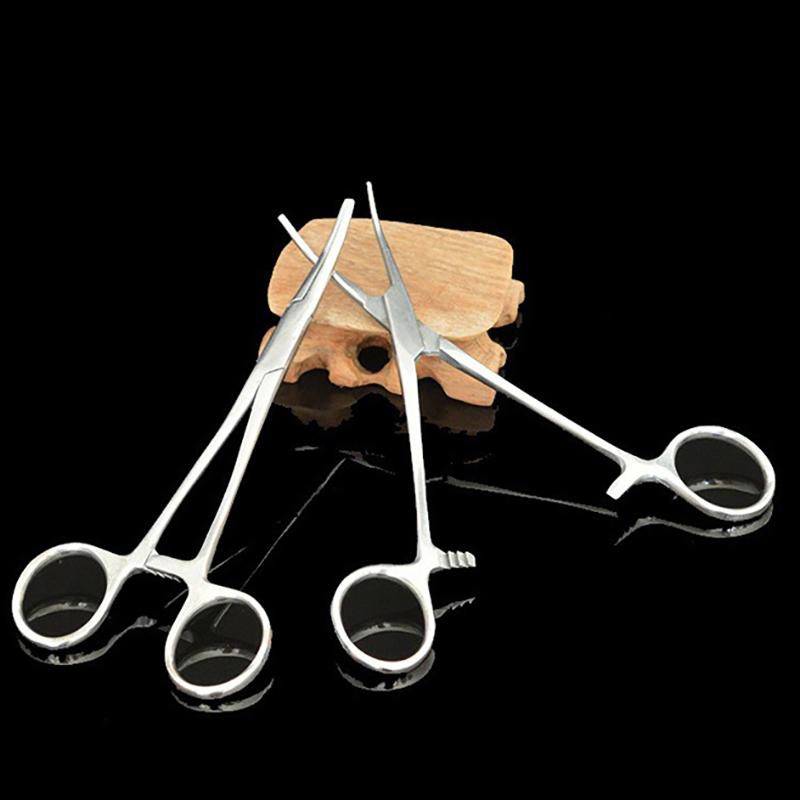 New 1pcs Stainless Steel Hemostatic Forceps Surgical Forceps Tool Hemostat Locking Clamps Forceps Fishing Pliers