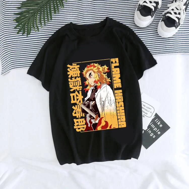 Unisex's T-Shirt Kaus Grafis Anime Demon Slayer Uniseks Tanjirou Kamado Kaus Wanita Kimetsu Kaus Wanito Printed Harajuku T-shirt