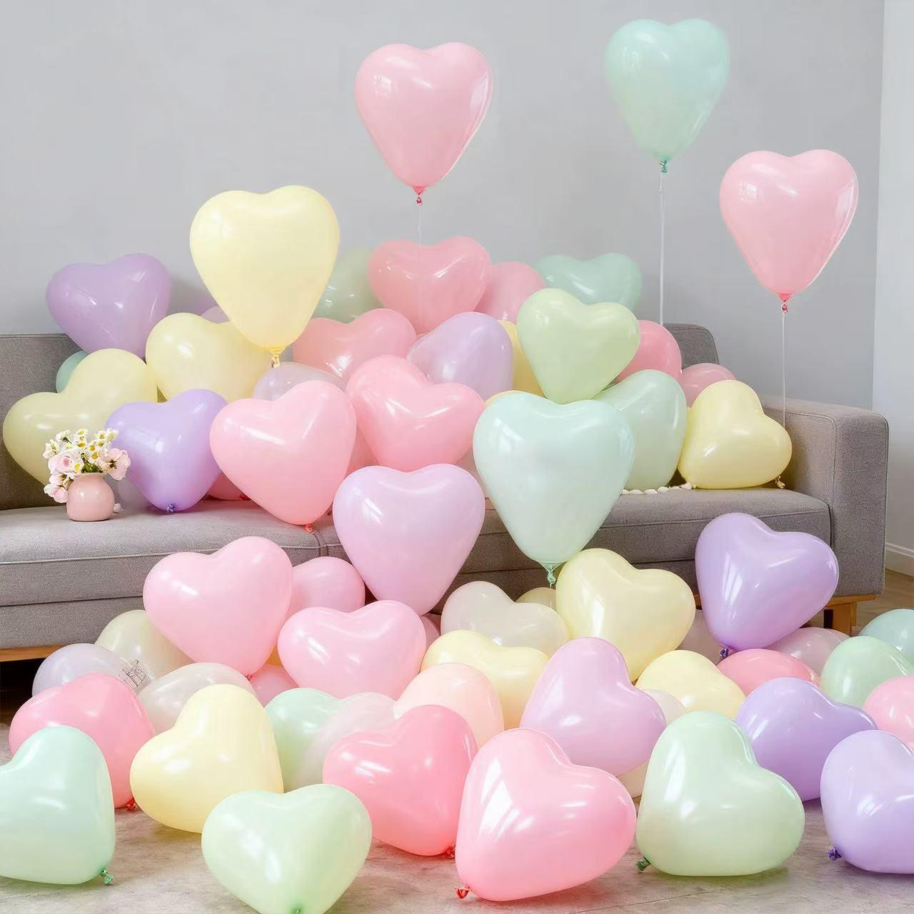 

10-дюймовые латексные шары-макаруны в форме сердца для украшения детской вечеринки по случаю дня рождения и фотосессии