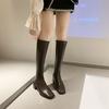 Women's knee high boots 2025 autumn and winter new British style small stature slimming high-heeled knight women's boots