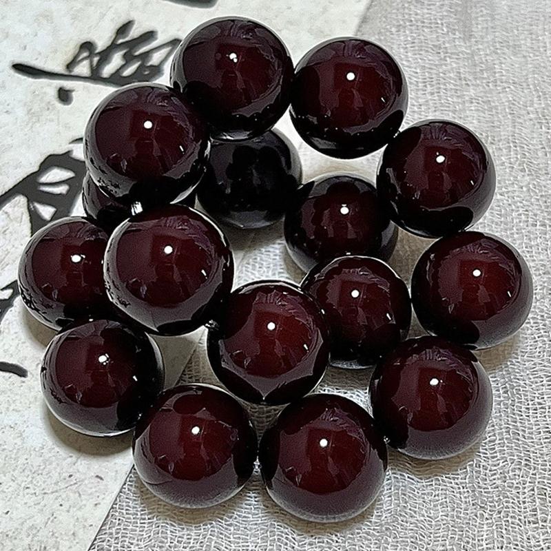 Přírodní třešňově červený náramek z korálků z kořene Bodhi Náramek ze semen Bodhi Buddhistické korálky Růženec Šťastné šperky