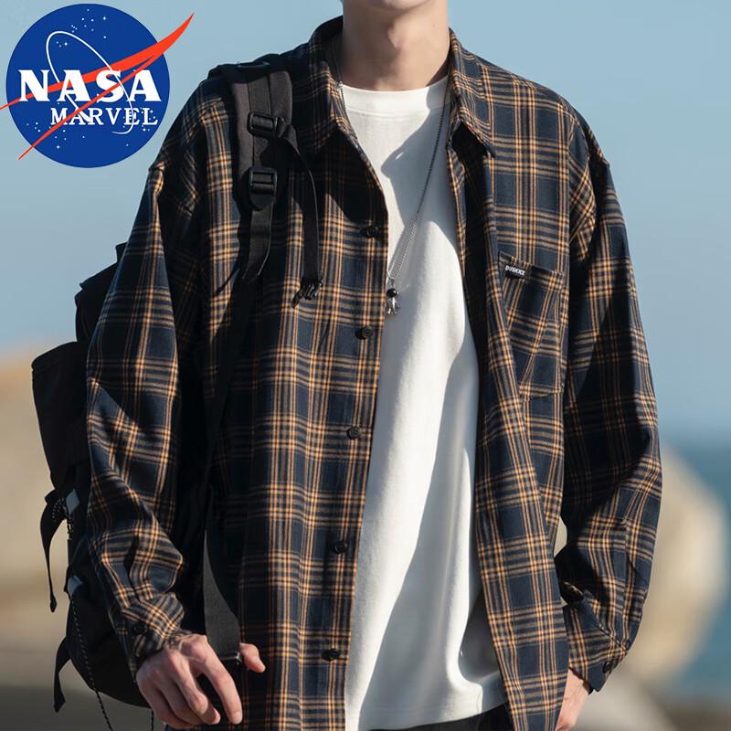 NASA Marvel Men's Casual Long-Sleeve Wrinkle-Free Shirt