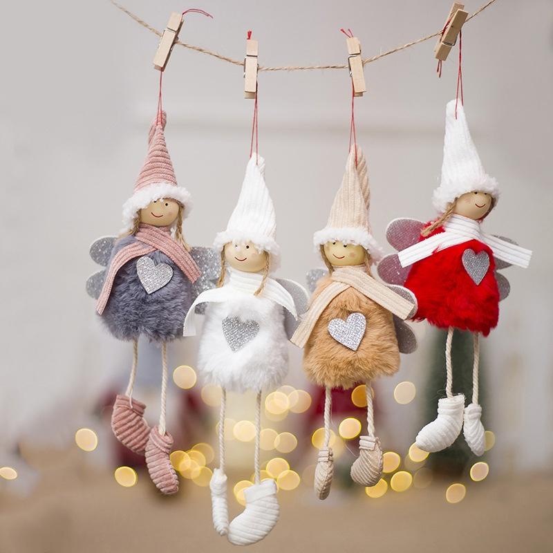 Adorable Christmas Angel Plush Doll Pendant With Charming Creative Design