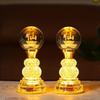 Household LED Crystal Lotus Lamp, Buddhist Decorative Accessories, Seven Color Buddha Supply Lamps, Prayer, Feng Shui, Plug-in