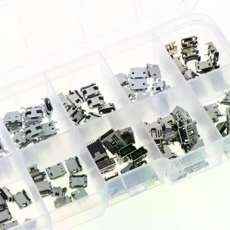 50/100/150Pcs 2/6/16Pin SMD SMT PCB USB-C Socket Type-C USB Connector Charging Port Repair Kit