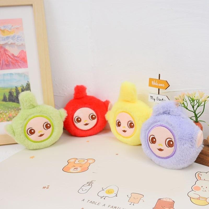 Adorable Plush Teletubby Keychain Cute Cartoon Bag Charm Soft Stuffed Animal Toy