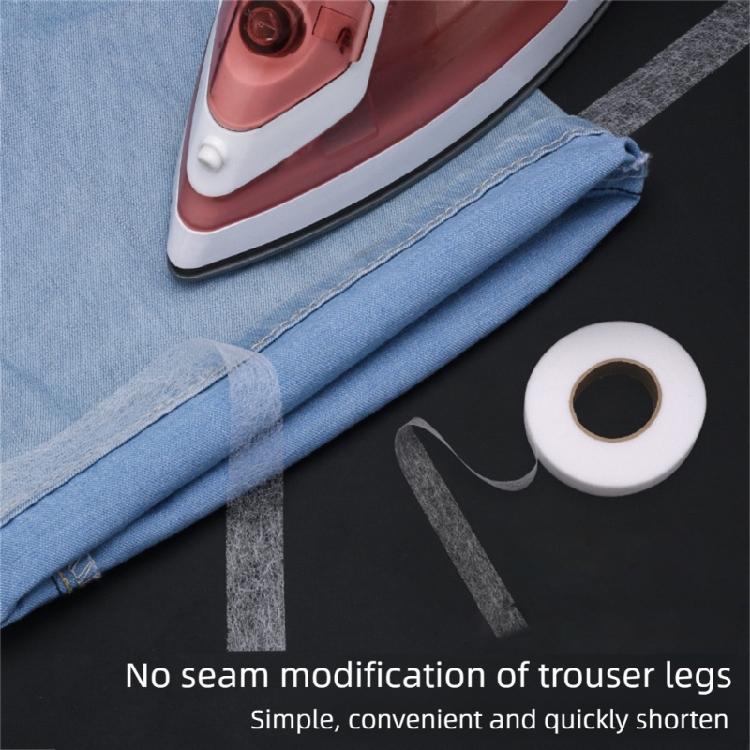 Without Sewing Iron On Hemming Strips 2.0cm Clear Fabric Adhesive Tape for Long Time Garment Repairs and Projects