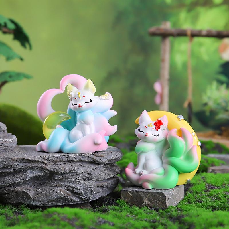 Mythische Tier-Serie: Antike neunschwänzige Fuchs Blind Box Figur zur Schlafzimmerdekoration