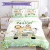 3pcs Custom Name Animals Bedding Set Duvet Cover Closure Includes 1 Duvet Cover & 2 Pillowcases, Soft and Comfortable for All Seasons.