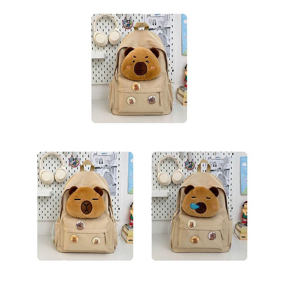 Large Capacity Capybara Backpack Adjustable Shoulder Straps Children Bookbag  Kids