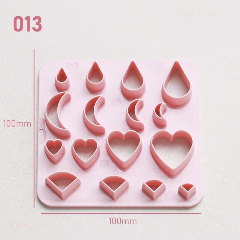 Various Shaped Clay Cutter Molds Geometry Palm Leaf Christmas Tree Polymer Clay Earrings Making Mold for Cookie Pendant Jewelry
