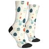 Easter egg pattern men's novelty mid-tube socks fashionable and cute versatile style breathable and warm perfect gift choice