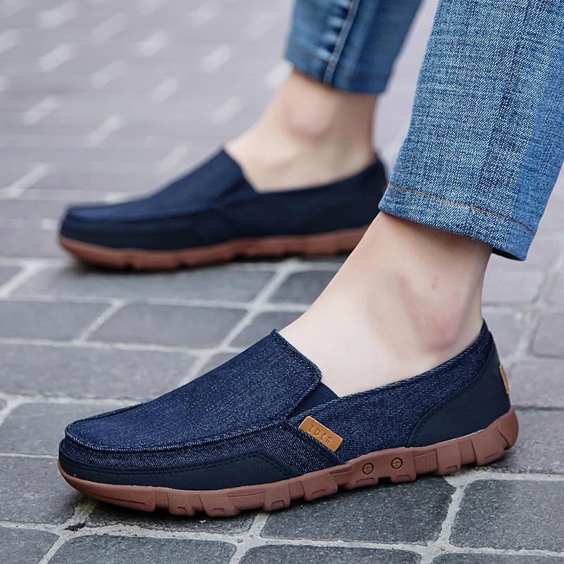 

Spring New Men s Shoes Casual Breathable Lightweight PU Canvas Shoes Fashion Casual Shoes Loafer Zapatillas Comodas 48
