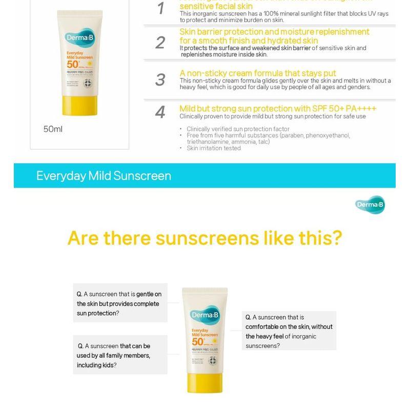 Derma: B - Everyday Mild Sunscreen