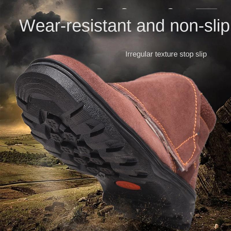 Welder Shoes Men's Anti-smashing Protective Shoes Wear-resistant and Anti-smashing Work Safety Labor Insurance Shoes