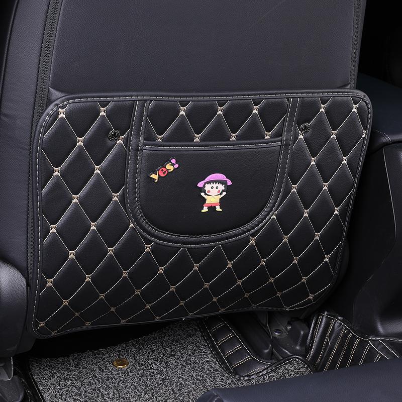 Children's Car Seat Back Protector: Creative Cartoon Kick & Scuff Guard