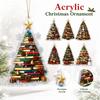 Christmas Acrylic Hanging Ornament, 2D Flat Holiday Tree Decoration for Home and Gift