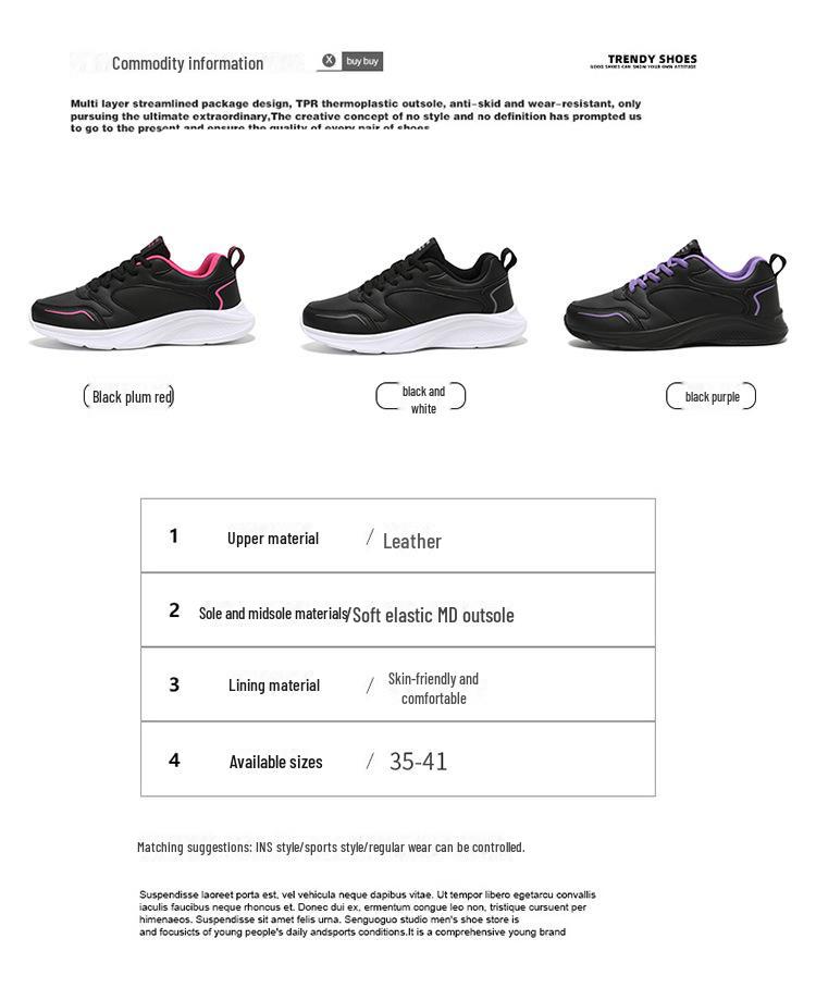 Dámské nepromokavé kožené sportovní boty, Velikost 41 - S tlustou podrážkou, Absorpce nárazů, Lehké cestovní a běžecké boty