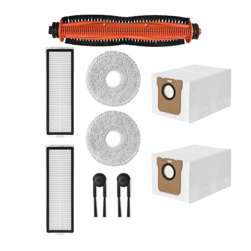 A65T-Replacement Parts Kit For Xiaomi For Mijia M40S OV31CN Vacuum Cleaner-Main Brush, Side Brush, HEPA Filter, Dust Bag, Mop Cl