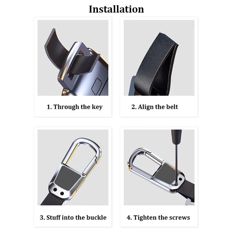 2026 Hot For Volkswagen VW Leather Key Rings High-Grade Metal Keyrings Car Keychain For Volkswagen VW New Rline Golf Tiguan Vent
