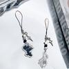 Fashionable Acrylics Fish Cross Bead Phone Charm Lanyard Multipurpose Keychain Pendant Pack of 2 for Trendy Women