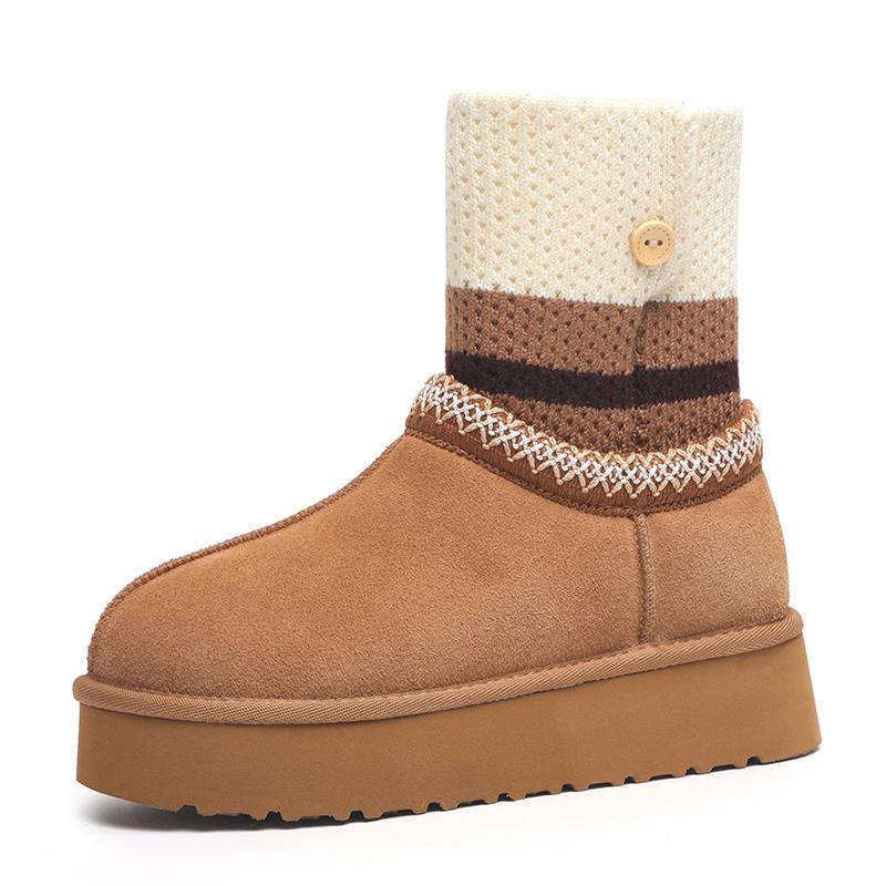 

Snow boots women s velvet thickened medium tube winter new cotton shoes women wear snow cotton shoes cold-resistant bread shoes women 40