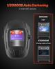 VEVOR Welding Helmet Auto Darkening, 93 x 43 mm True Color Welding Hood, Solar Powered Welder Mask 2 Arc Sensors