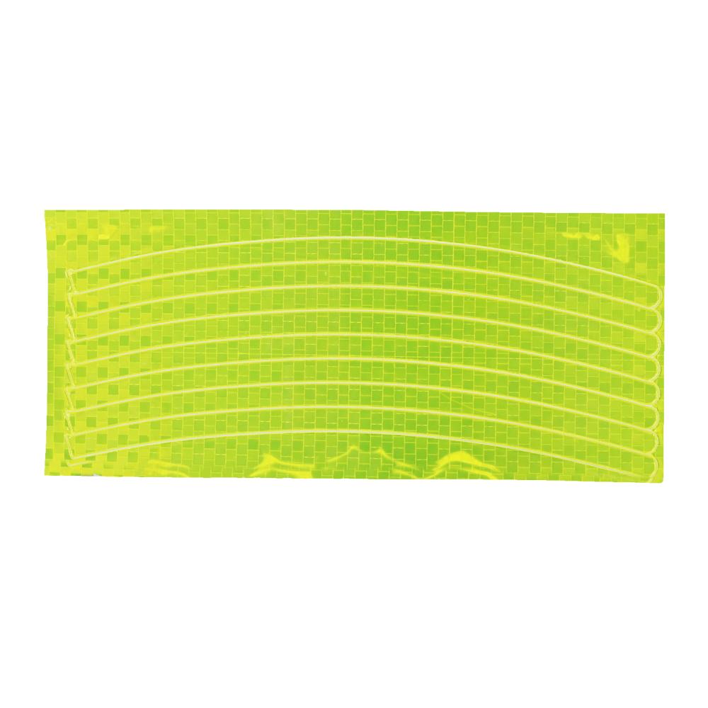 

8 шт./компл. светоотражающие наклейки на диски колес, наклейки на обод мотоцикла для мотокросса, декоративные светоотражающие наклейки на пленку жёлтый