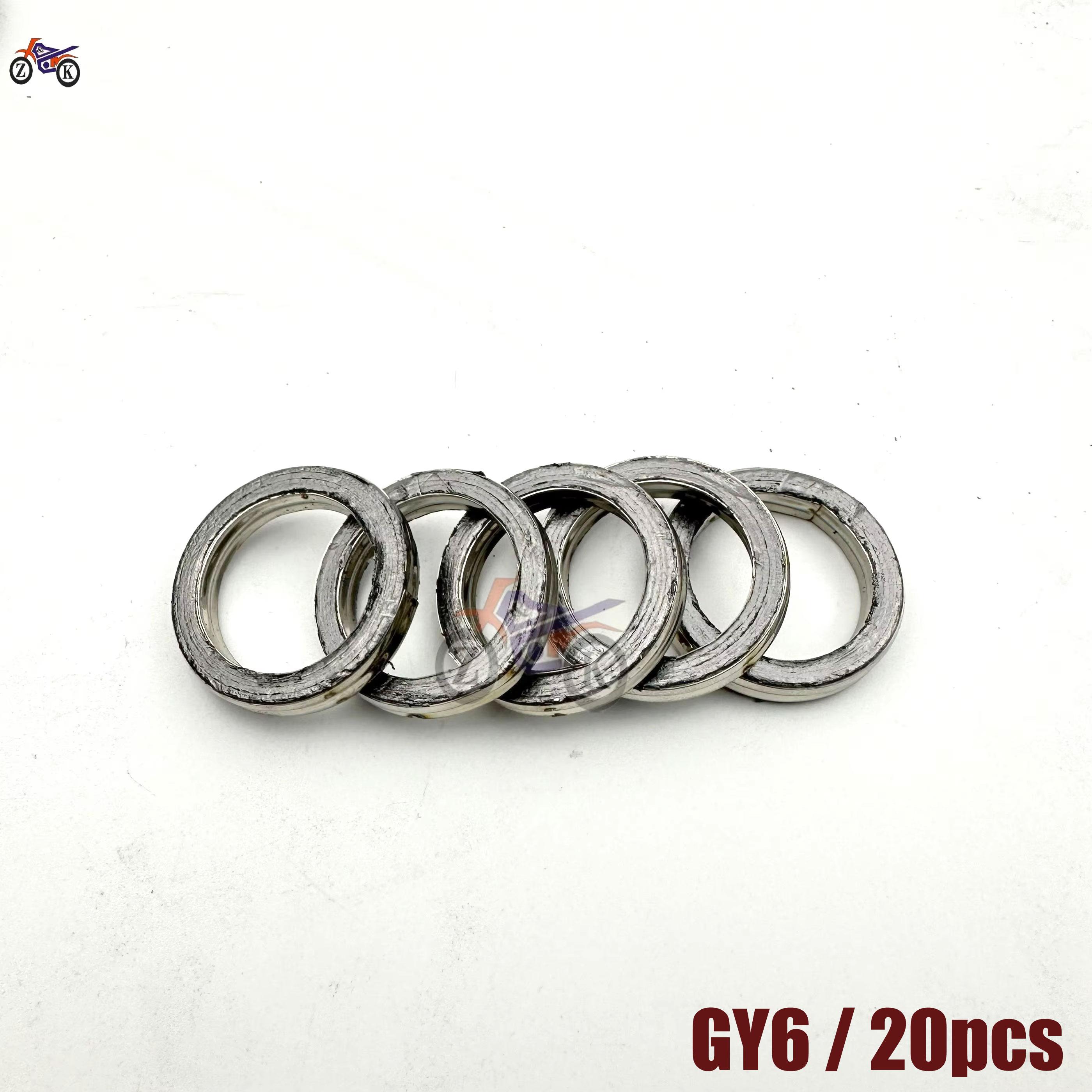20 Pcs Muffler Exhaust Pipe Gasket for GY6 70 CG125 49cc 50cc 60cc 70cc 80cc 110cc 150cc 125cc Scooter Bike ATV Moped Motorcycle GY6 small 20pcs