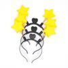 Luminous Yellow Star Headdress: Spring Headband & Flashing Hair Clip Set