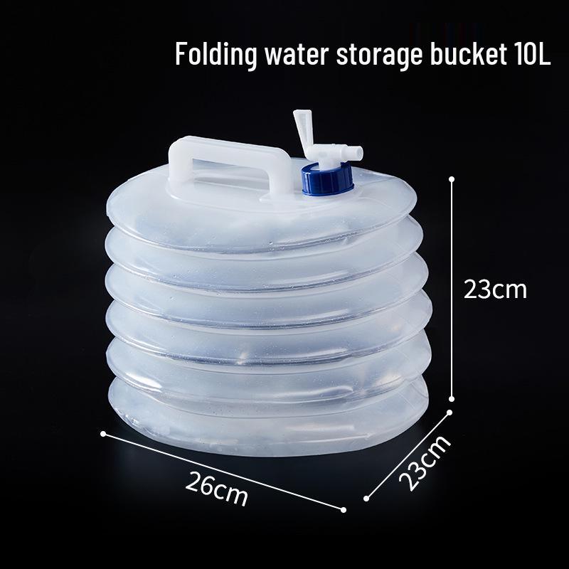 Thickened Foldable Odorless Water Storage Bucket with Faucet - Portable & Safe for Outdoors and Kitchen Use