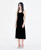Wordog Bias-Cut Acetate Drift Slit Dress Black