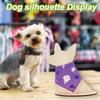Removable Dog Silhouette Display Stand DIY Blank Dog Scarf Holder Wood Pet Bib Display Rack  Home