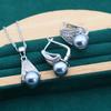 Fashion Light Luxury Pearl Zircon Inlaid Butterfly Jewelry Earrings Rings Necklace Mothers Day Gift