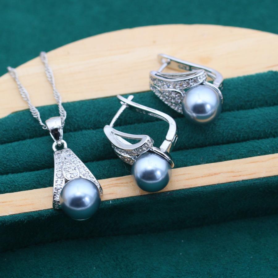 Fashion Light Luxury Pearl Zircon Inlaid Butterfly Jewelry Earrings Rings Necklace Mothers Day Gift